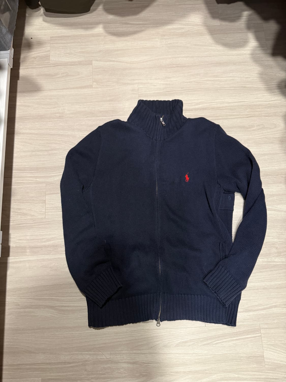 정품 폴로 랄프로렌 네이비 니트 집업 상품이미지1