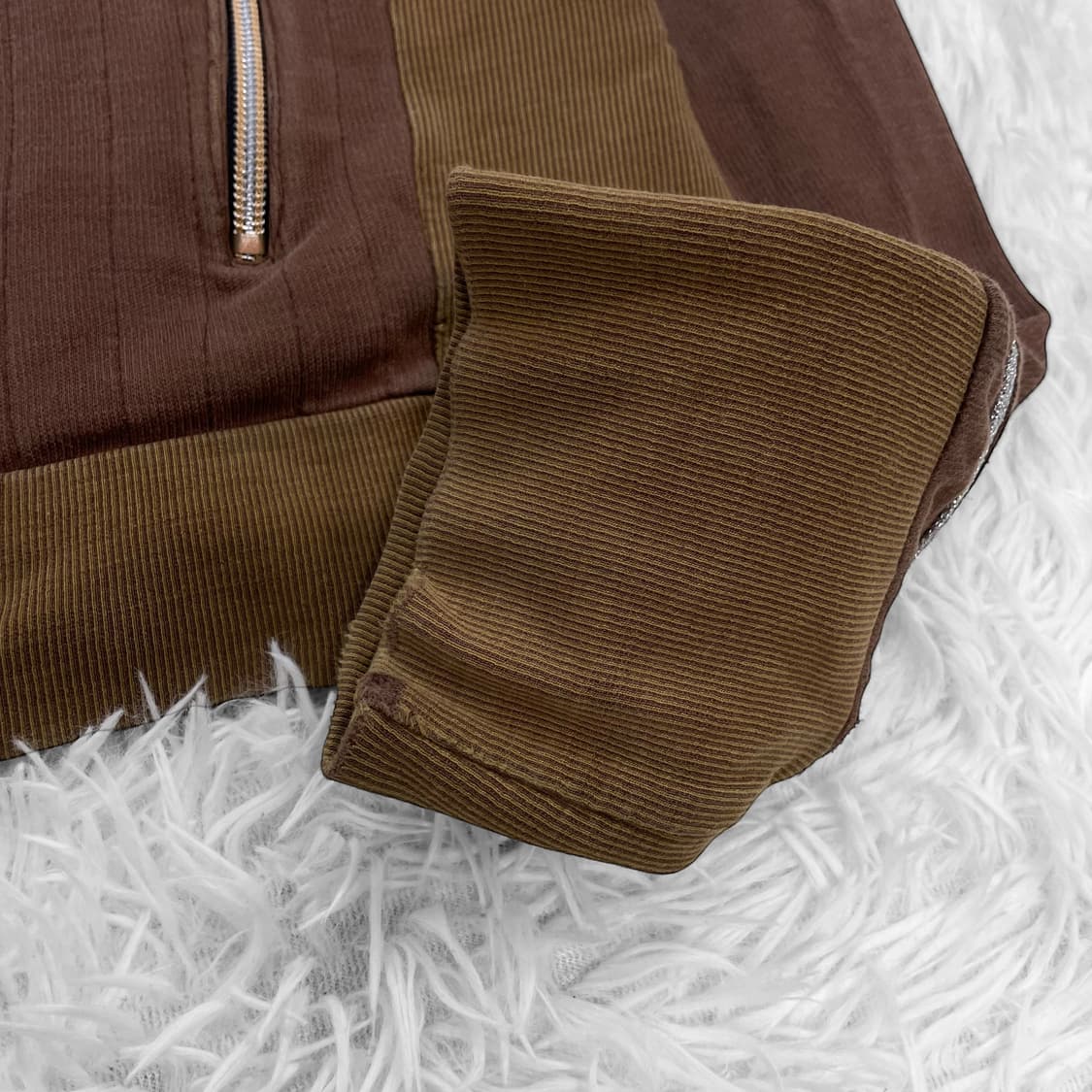 디젤 Diesel 스웻 레이싱 집업 브라운 상품이미지6