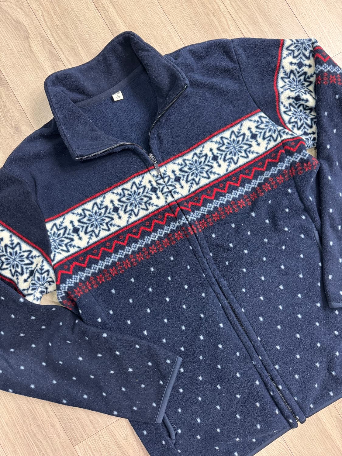 유니클로 노르딕 도트 플리스 집업 상품이미지1