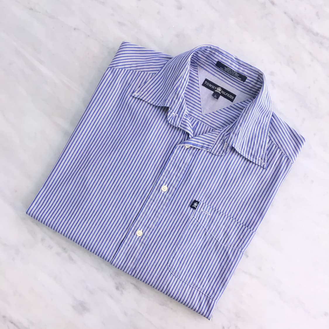 블루 스트라이프 셔츠 남자 110 사이즈 상품이미지1