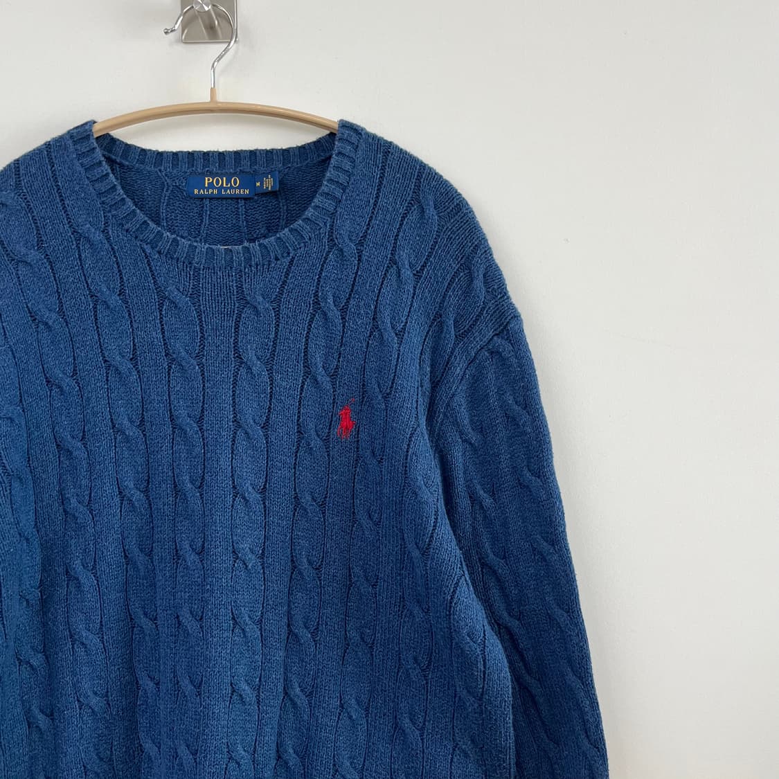 폴로 랄프로렌 블루 케이블 꽈배기 니트 상품이미지4