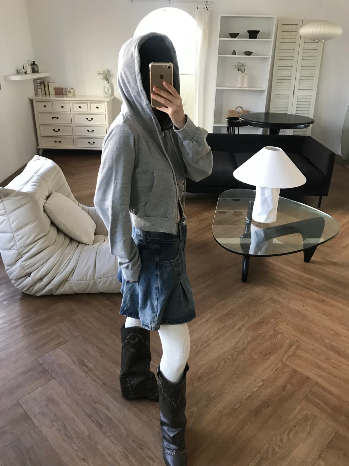 vintage denim skirt 상품이미지7