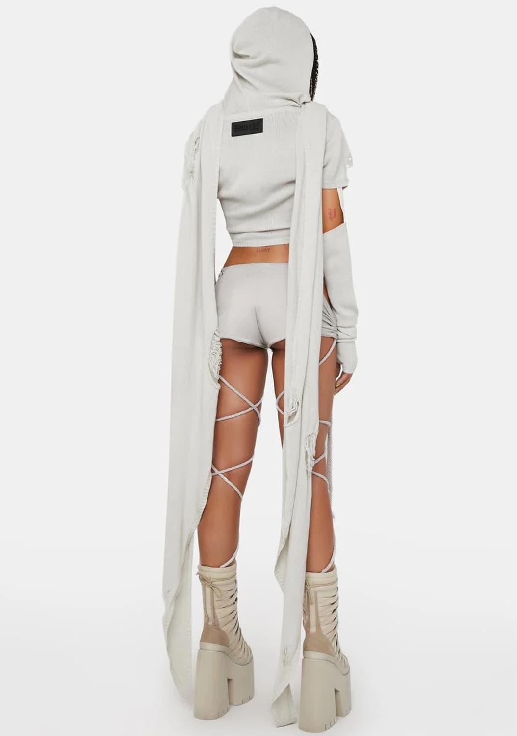 Darker Wavs Dollskill 스카프 Wrap Top 상의  상품이미지2