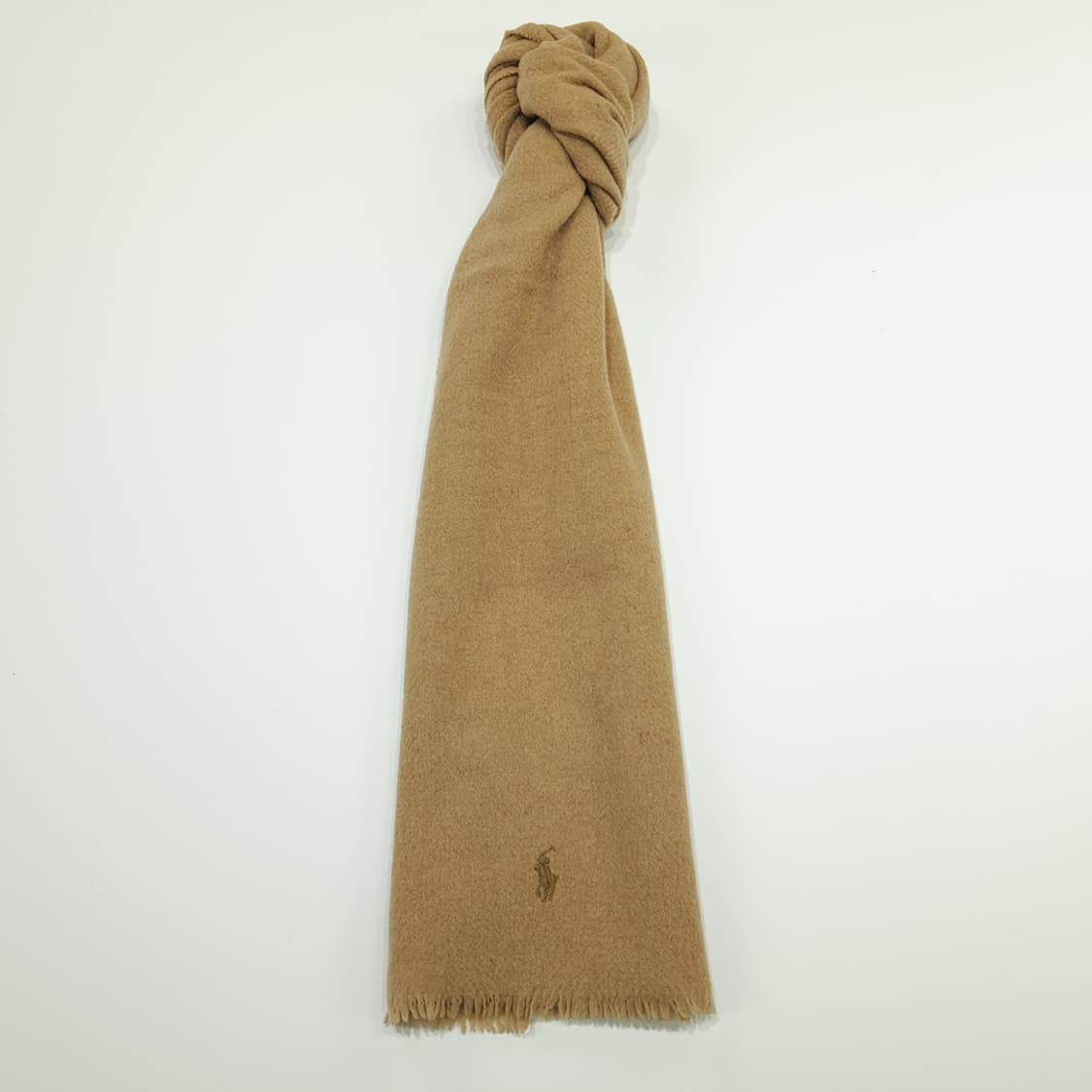 MX195 폴로 랄프로렌 카멜브라운 메리노울 목도리 머플러 상품이미지4