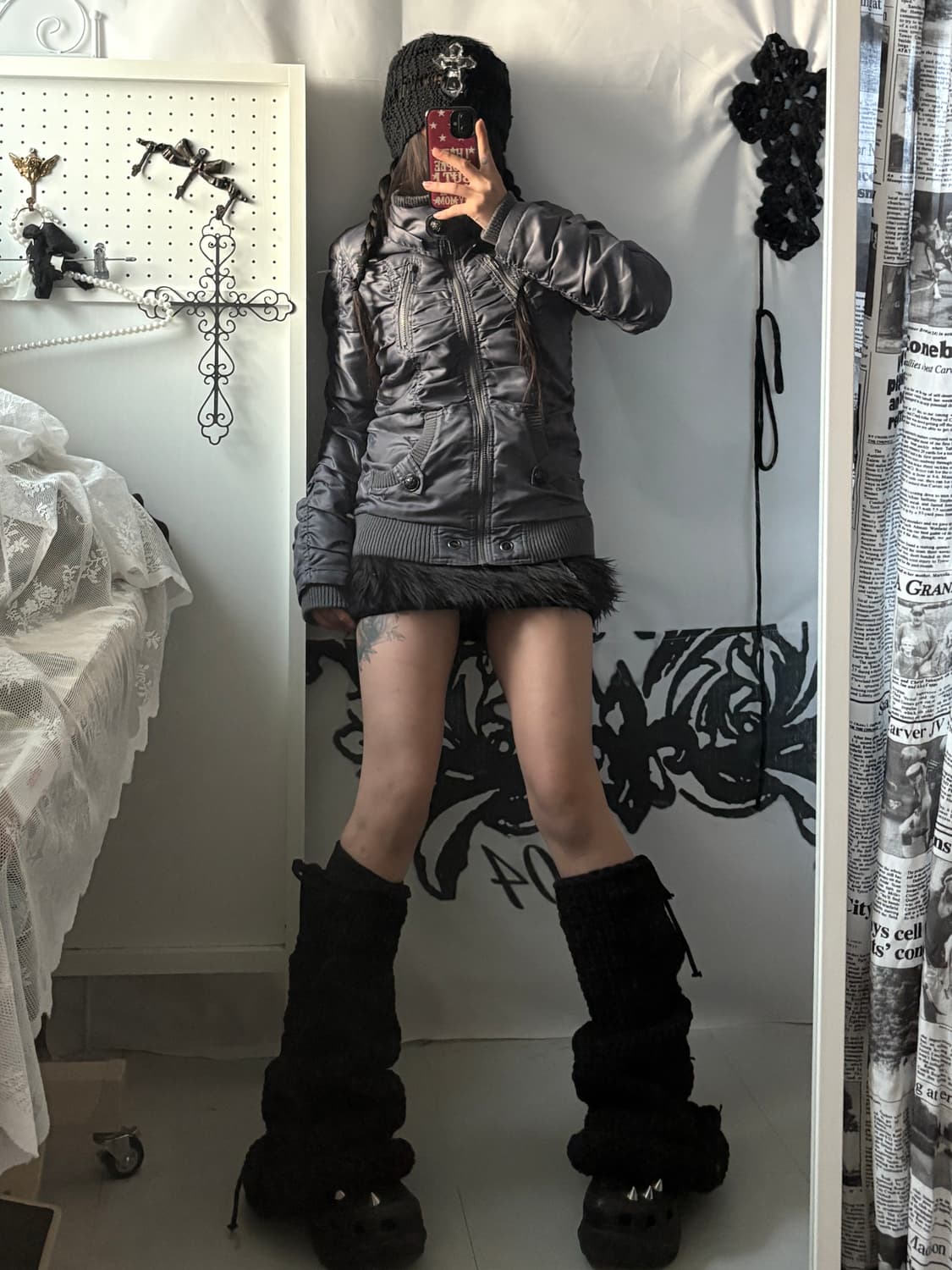 • Shirring High-Neck Light Padded Jacket 상품이미지5