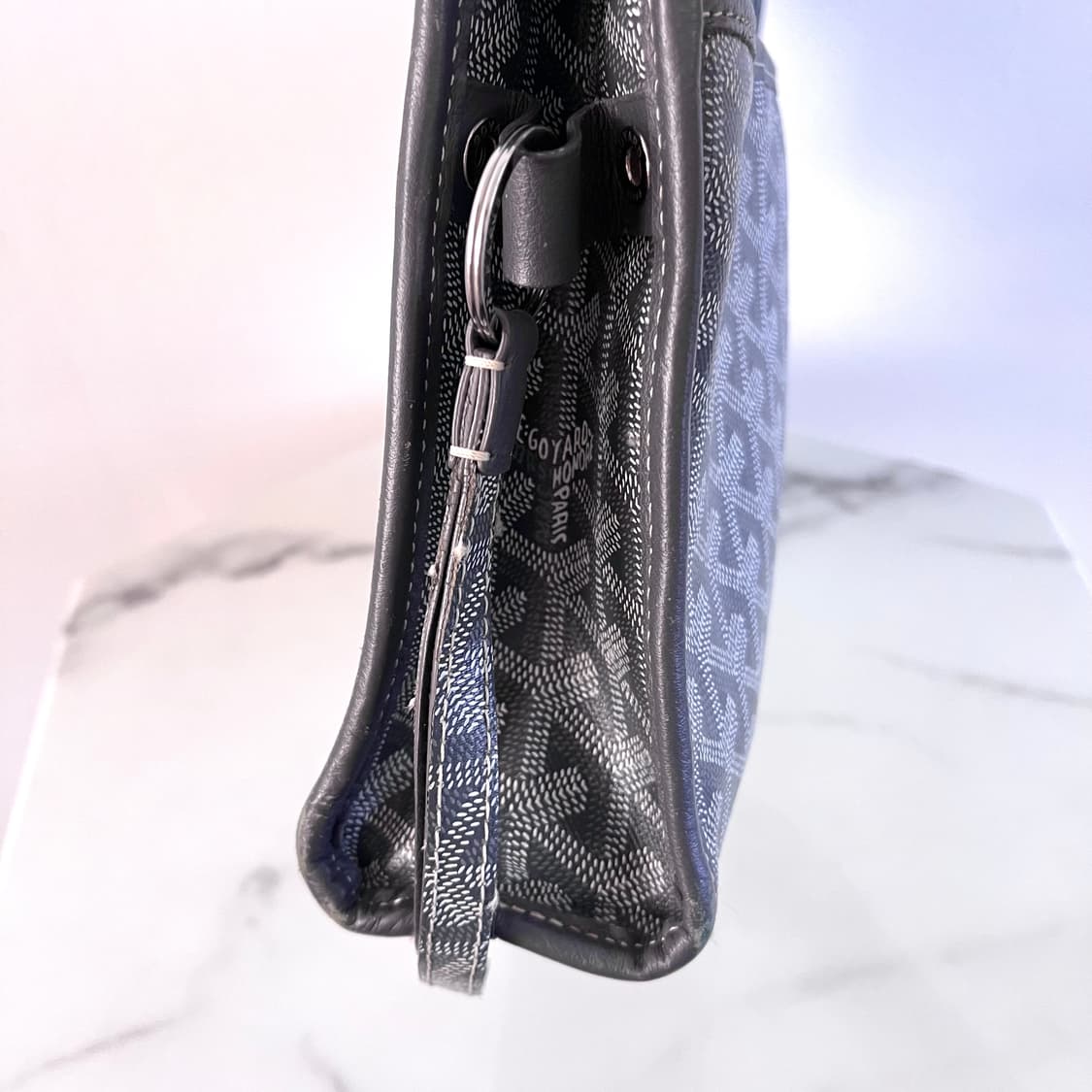 [B급/정품] 고야드 쥬방스 GM 클러치 백 가방 그레이 키링 포함 상품이미지4