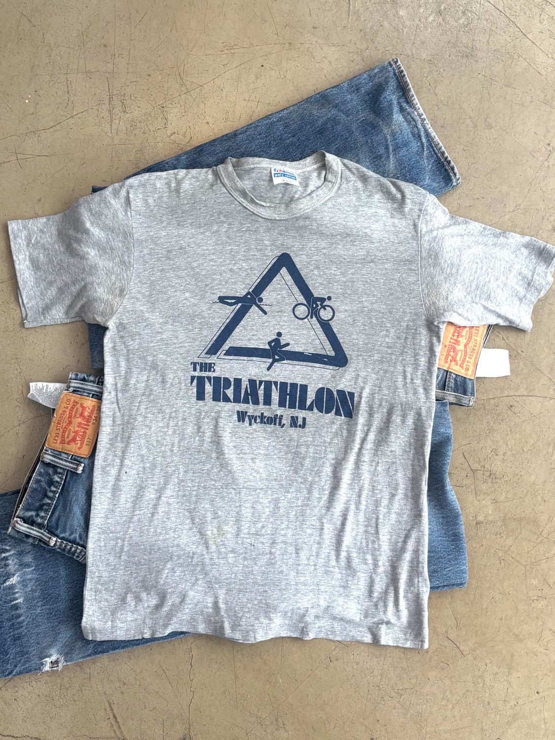 90's MADE IN USA 🇺🇸 HANES 반팔 티셔츠 그레이 상품이미지4
