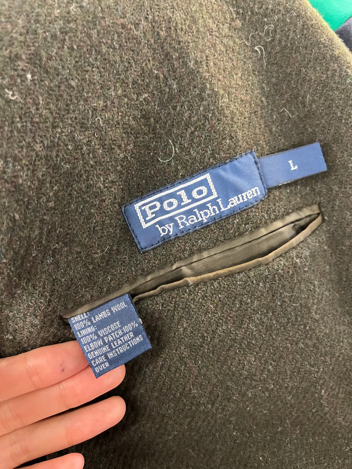 폴로 랄프로렌 이태리 메이드 올리브 블레이저 L 상품이미지6