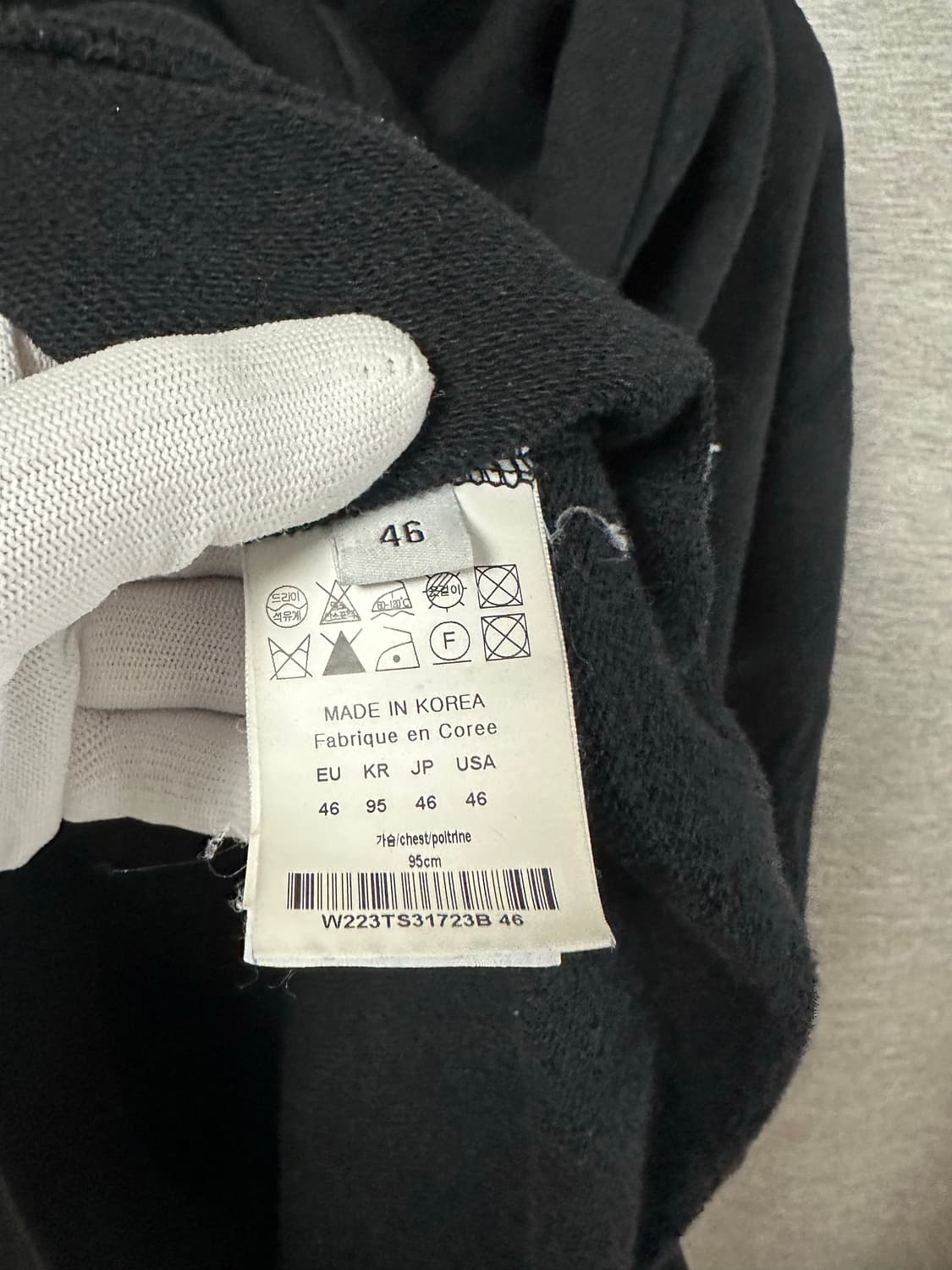 (46) 우영미 백로고 후드 블랙 상품이미지6