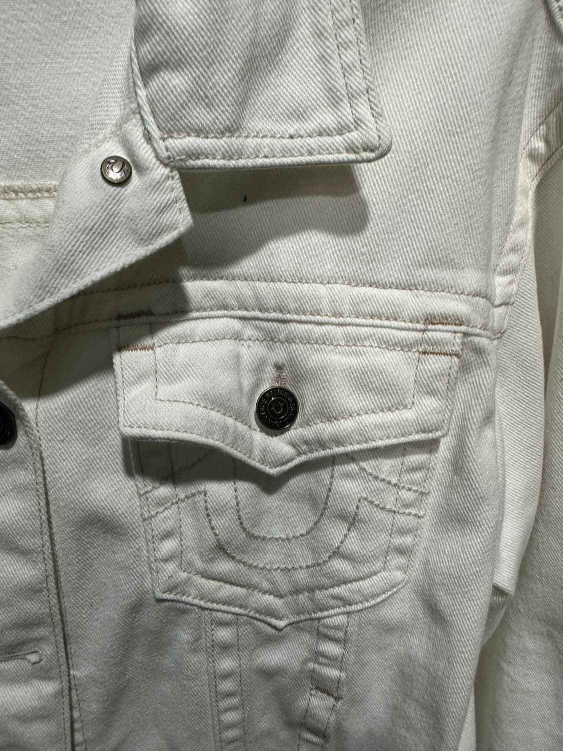 트루릴리전 화이트 트러커자켓 95 상품이미지4