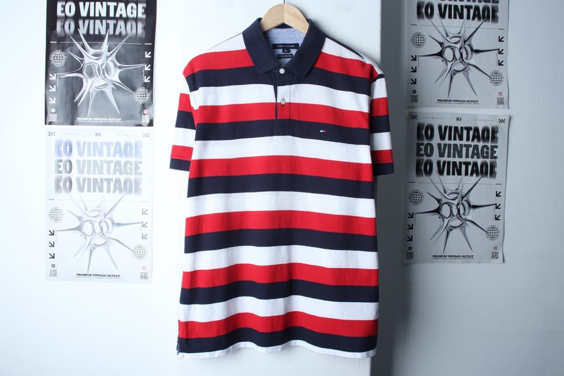 (L-XL) 타미힐피거 반팔 카라 티셔츠 스트라이프 올드스쿨-H30269 상품이미지2