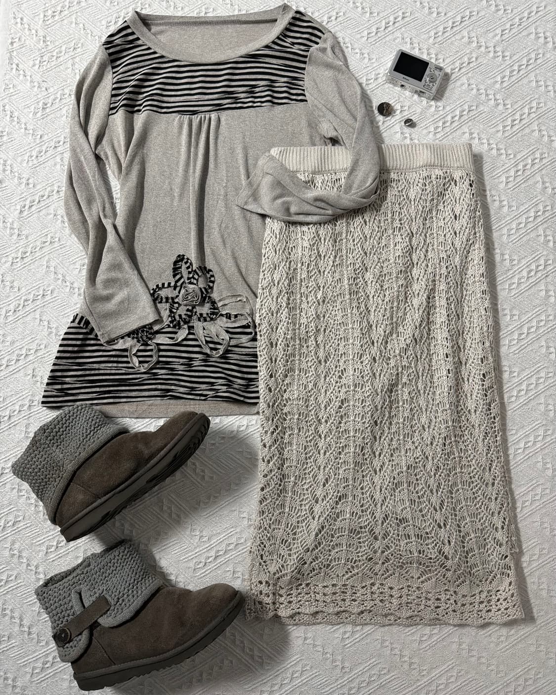 크로셰 니티드 스커트 상품이미지4