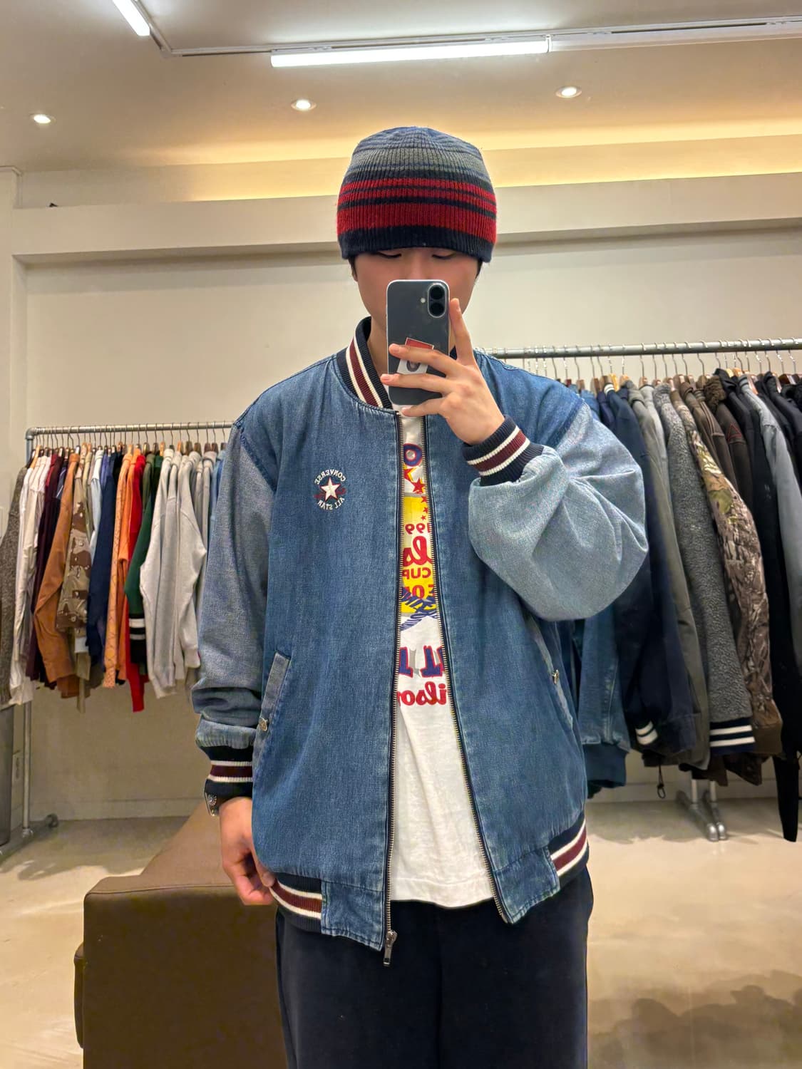 00s 컨버스 데님 바시티 자켓 상품이미지9