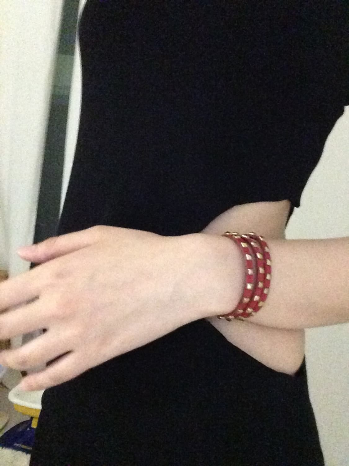 Red Stud Double Strap Bracelet 상품이미지3