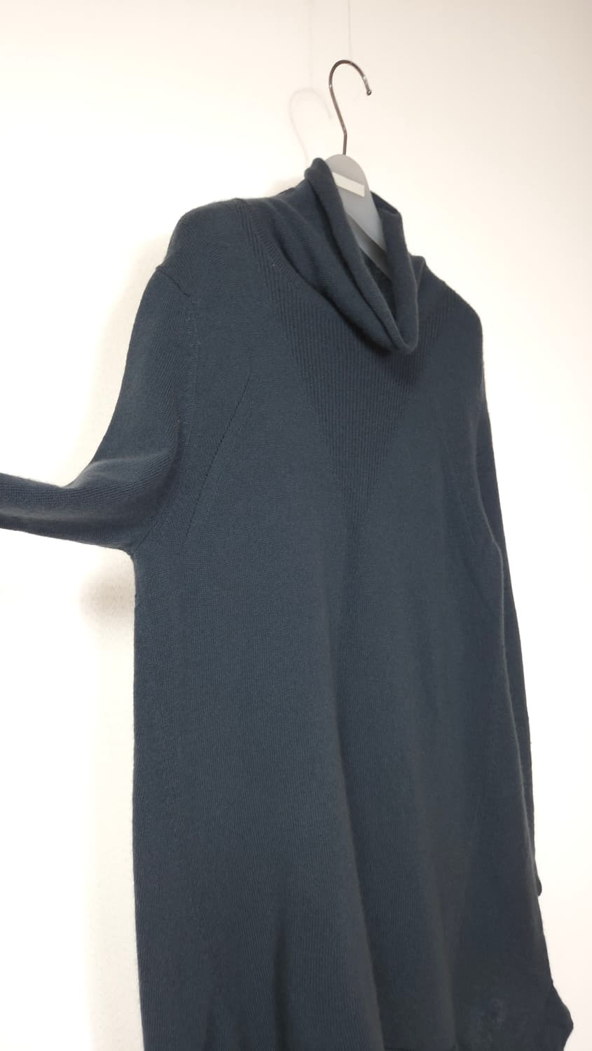 캐시미어100 터틀넥 언밸런스 니트 원피스 55~66 상품이미지4