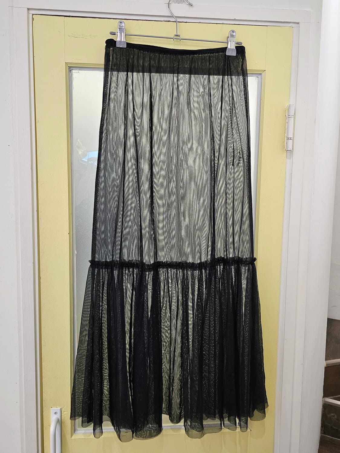 블랙 Tiered 시스루 튤 스커트 상품이미지2