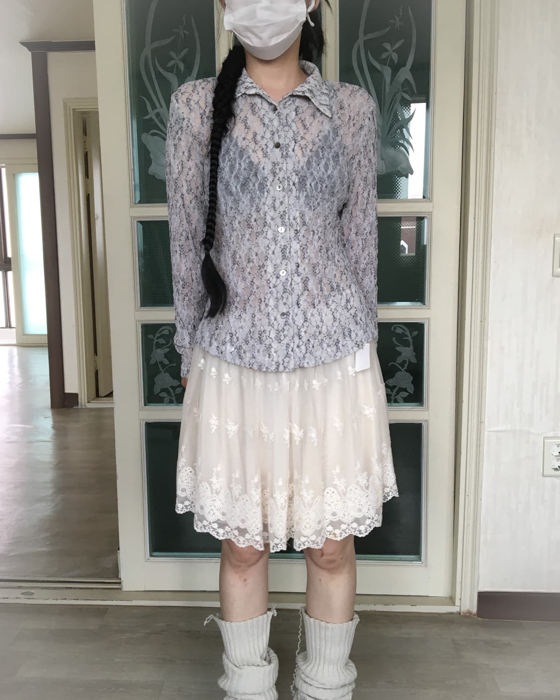 Crochet point layer sha mini skirt 상품이미지6