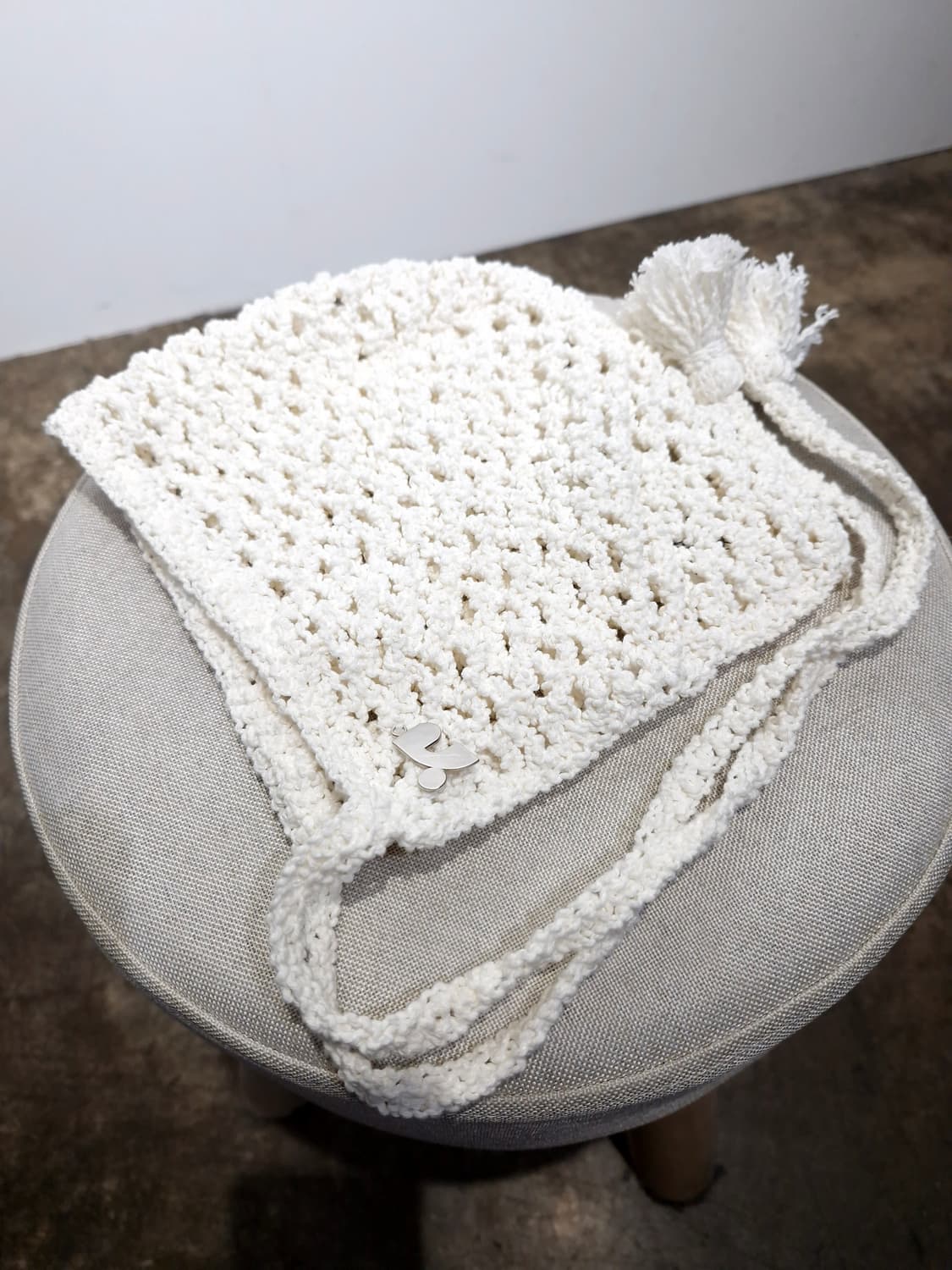 레스트앤레크레이션 RR로고 니트 보넷 아이보리 상품이미지2