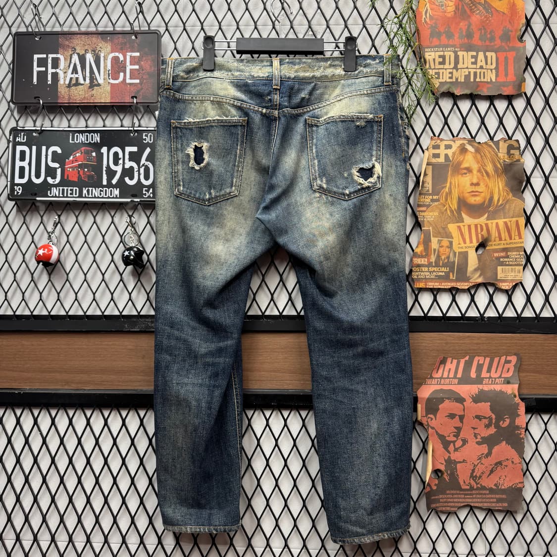 00s 돌체앤가바나 디스트로이드 데님 팬츠 워싱 중청 상품이미지2