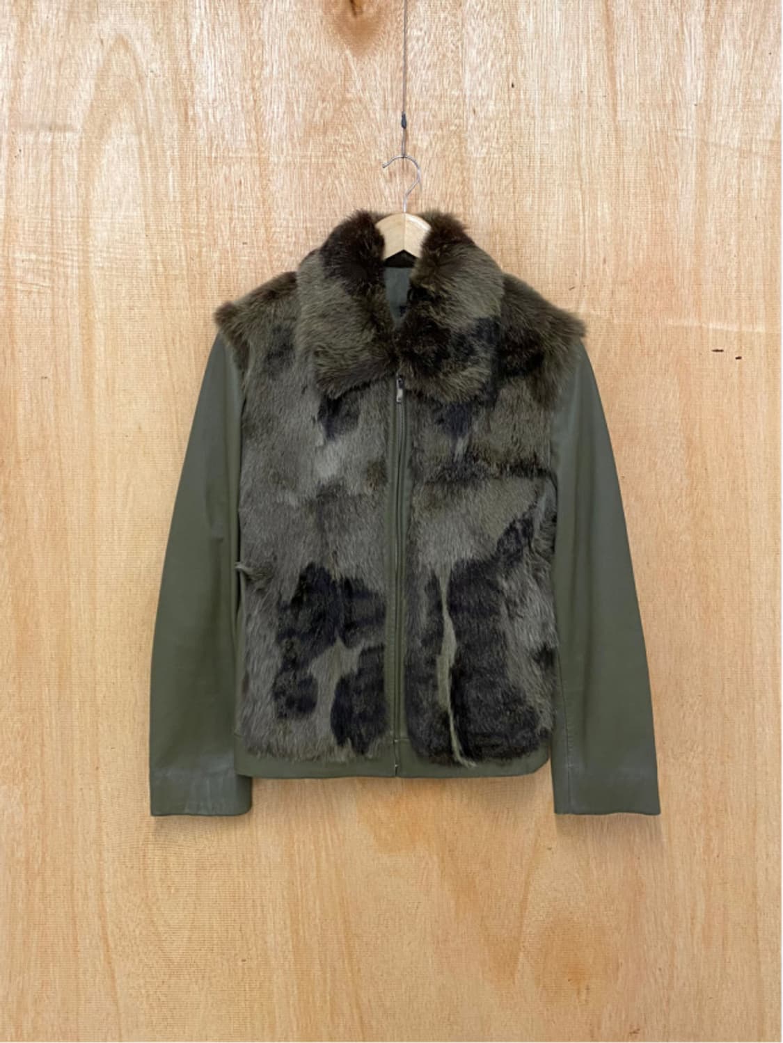 VTG leather grizzly fur Jacket 퍼 레더 자켓 상품이미지2