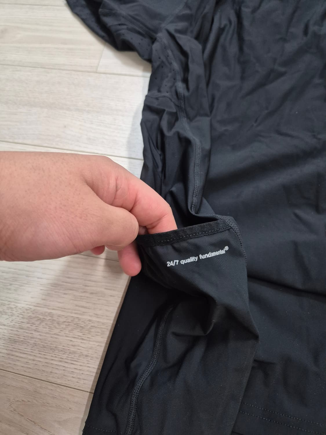 코오롱 24/7 시리즈 랩테크 쿨링 티셔츠  블랙 색 상품이미지6