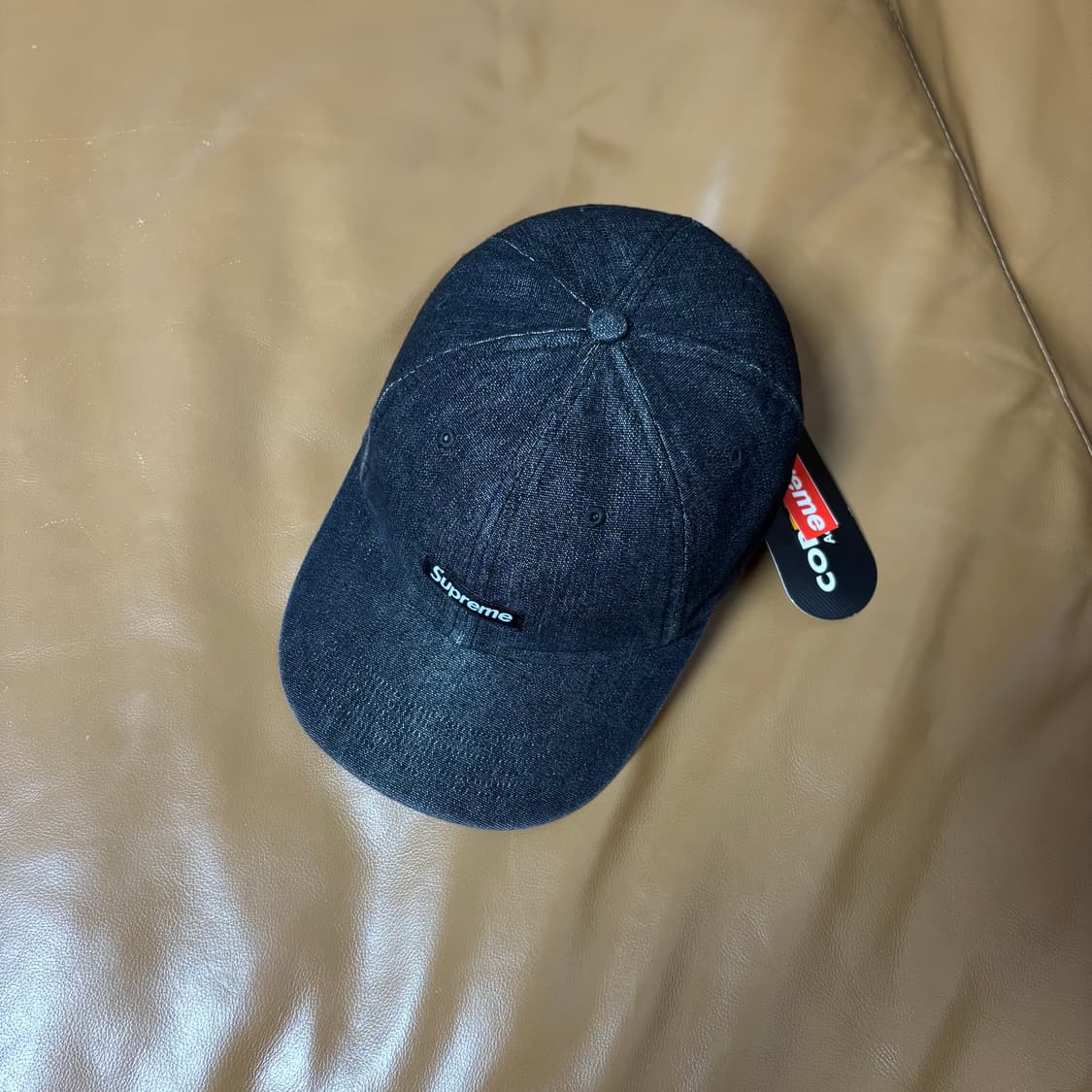 슈프림 6패널 볼캡 모자 데님 블랙 상품이미지5