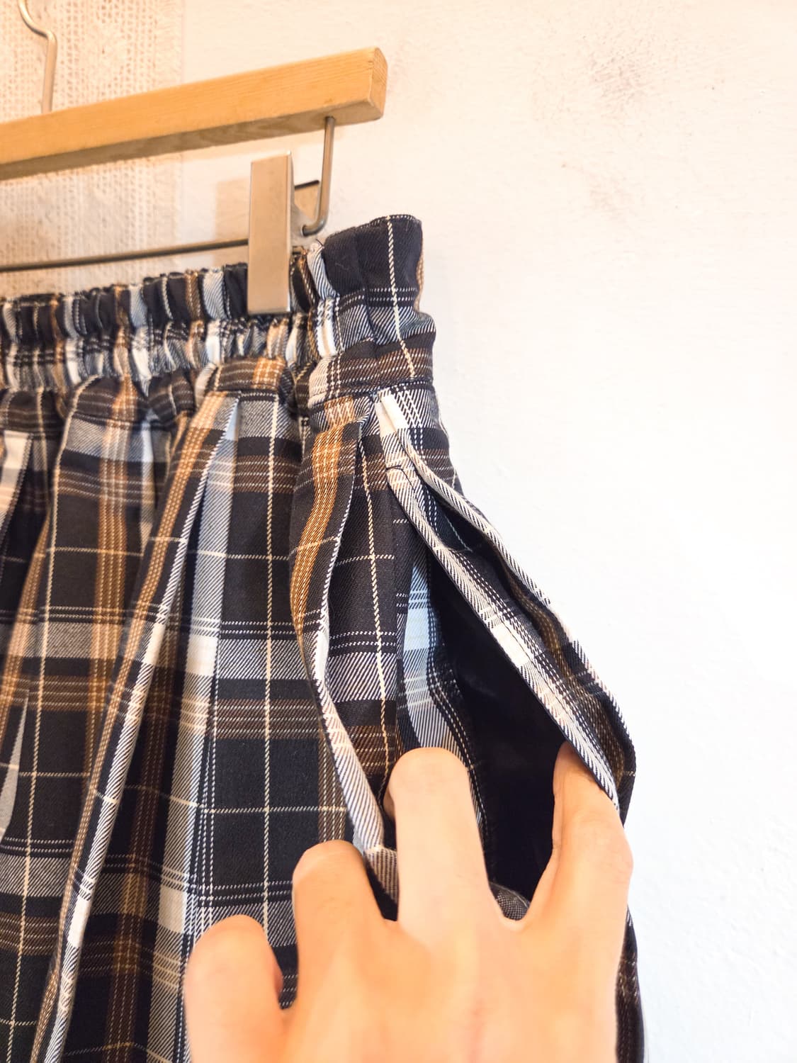 axes femme 체크 치마바지 상품이미지5