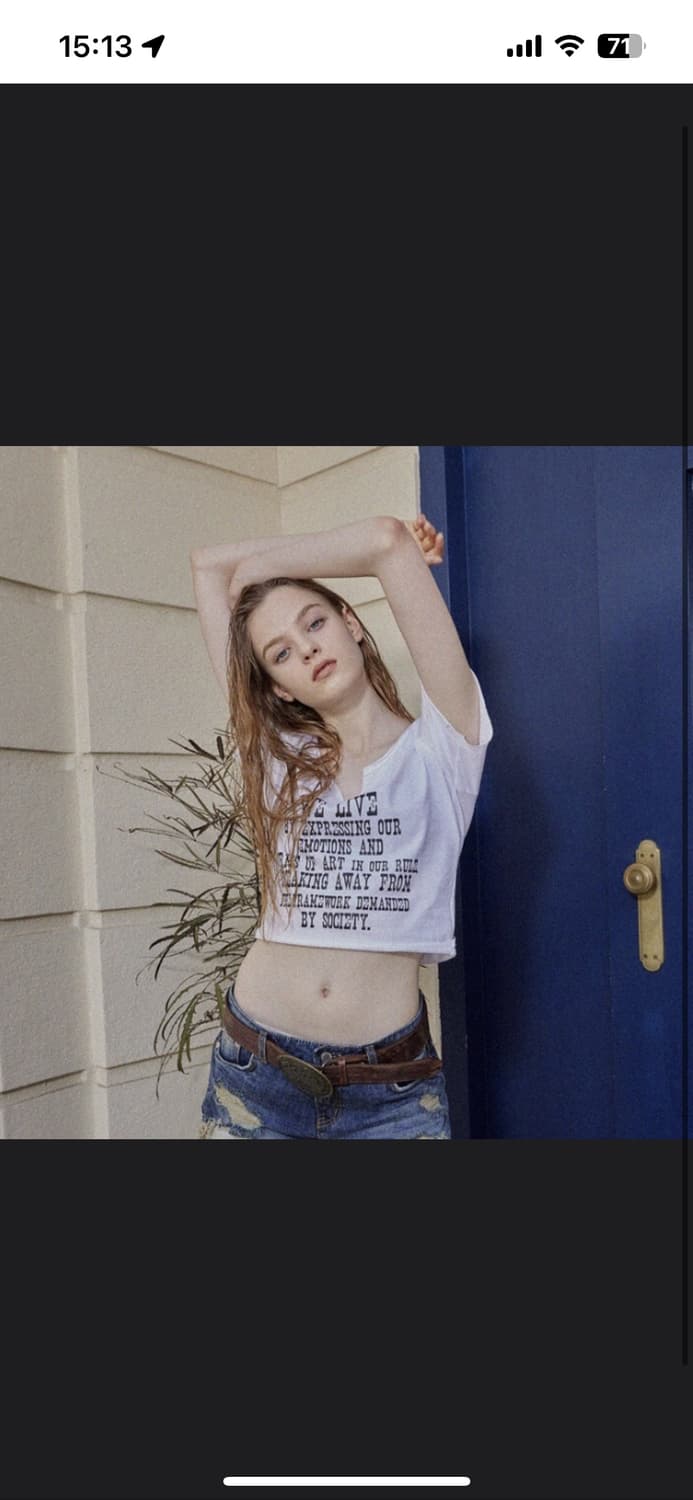 보헤미안서울 넥커팅 빈티지 티셔츠 상품이미지1