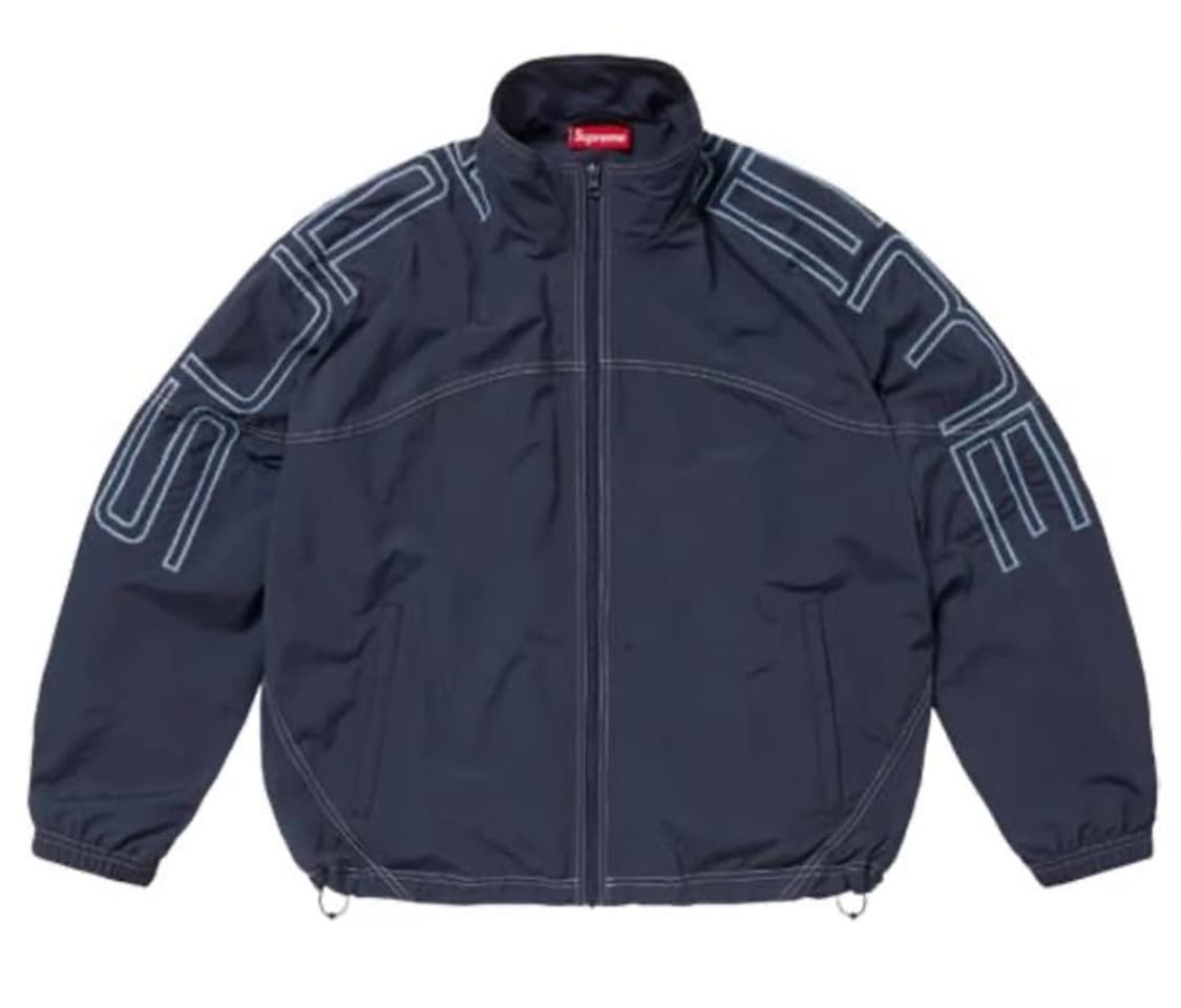 슈프림 스펠아웃 자수 트랙자켓 네이비 M 상품이미지1