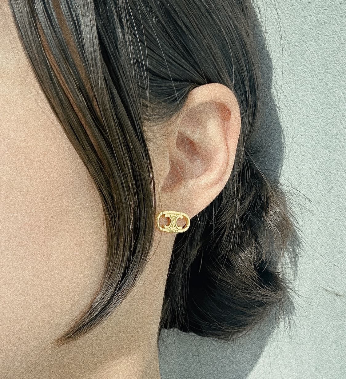 셀린느 오벌 골드 업사이클링 귀걸이 상품이미지6