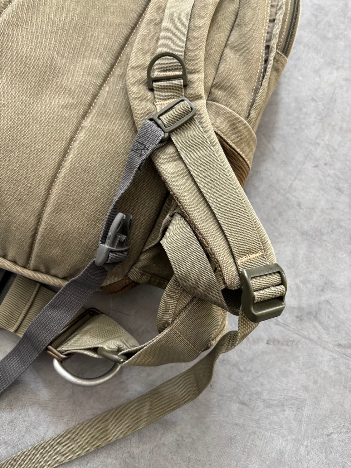 Diesel 디젤 90s 캔버스 레더 밀리터리 백팩  상품이미지8