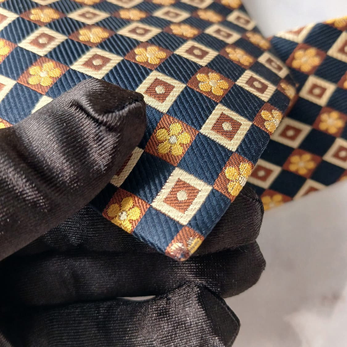 VALENTINO 발렌티노 네이비 패턴 넥타이 9cm B등급 E829 상품이미지8