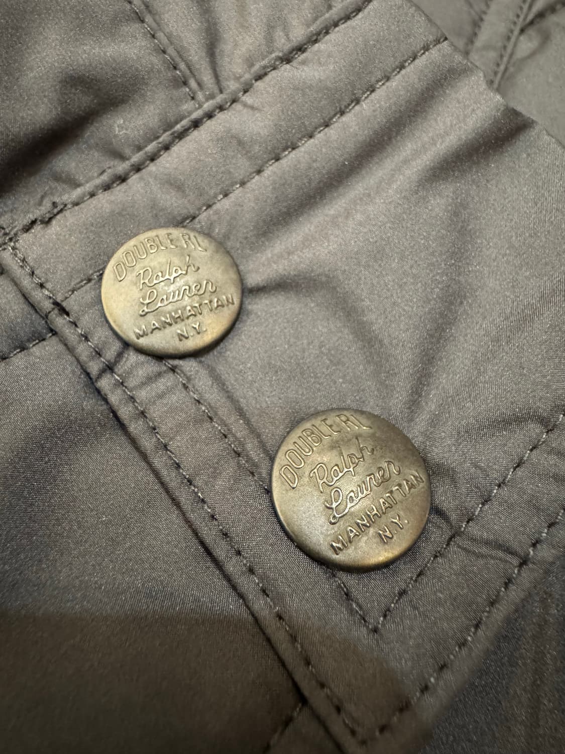 [M] RRL 더블알엘 퀼티드 셔츠 자켓 블랙  상품이미지6