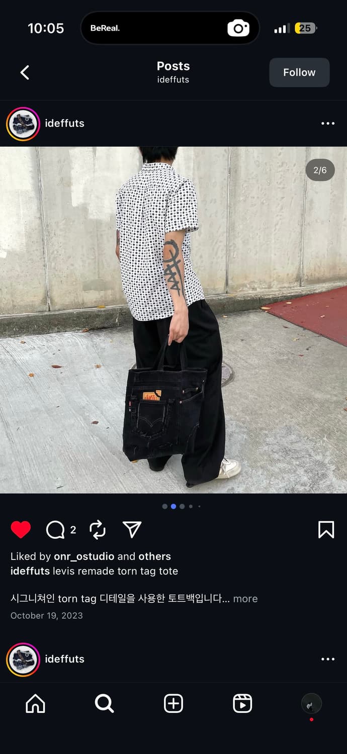 Ideffuts 리바이스 가방 상품이미지5