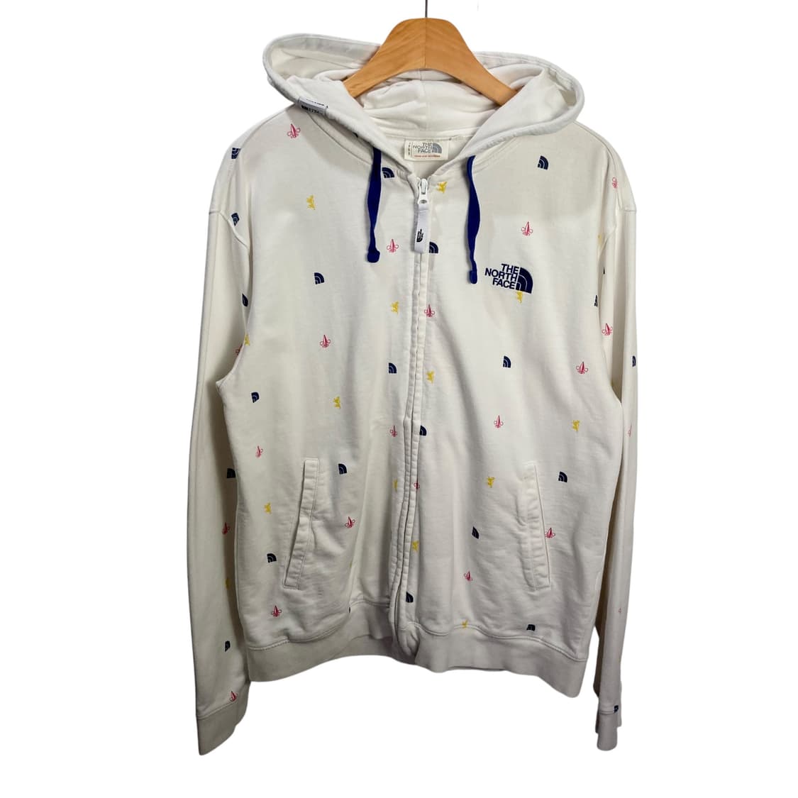 노스페이스 화이트 패턴 후드집업 상품이미지2