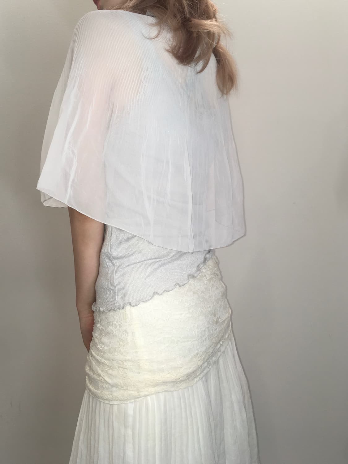 jpn vintage fairy beads pleats cape 상품이미지3