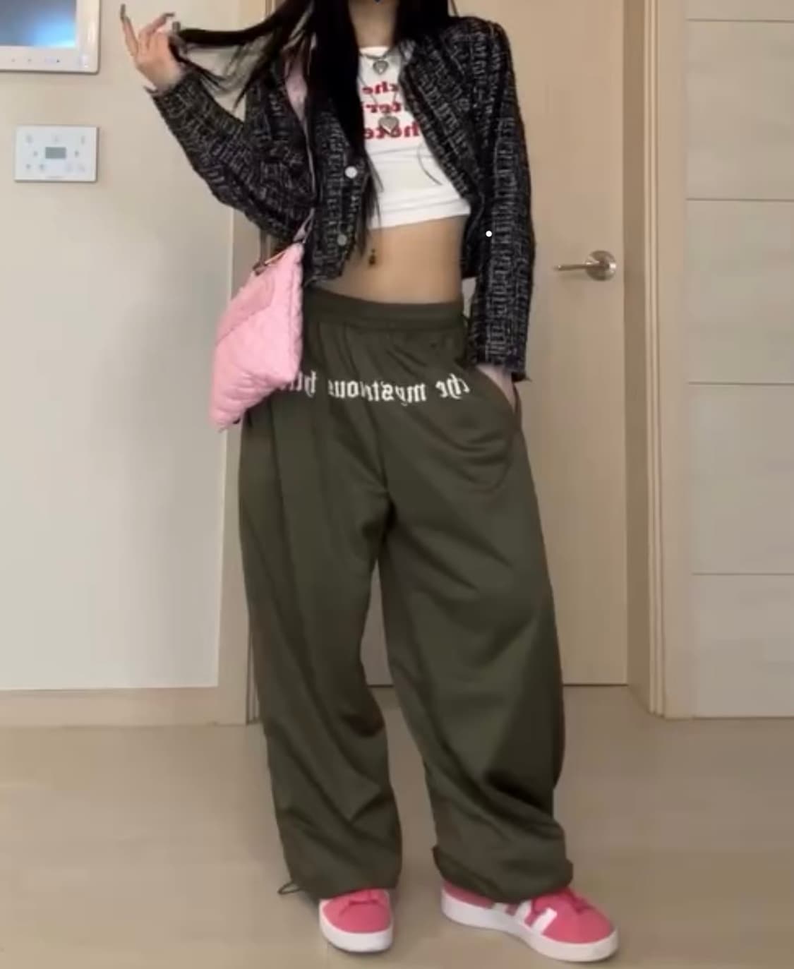 더미스테리어스호텔 미호 믹스 저지 져지 트랙팬츠 바지 상품이미지2