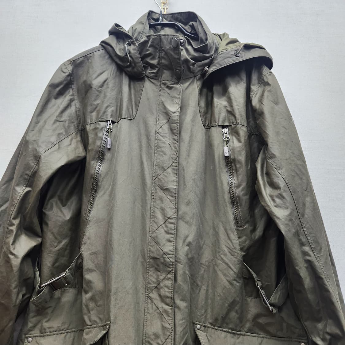 콜롬비아 카키 후드 야상점퍼 XL(L) 상품이미지2