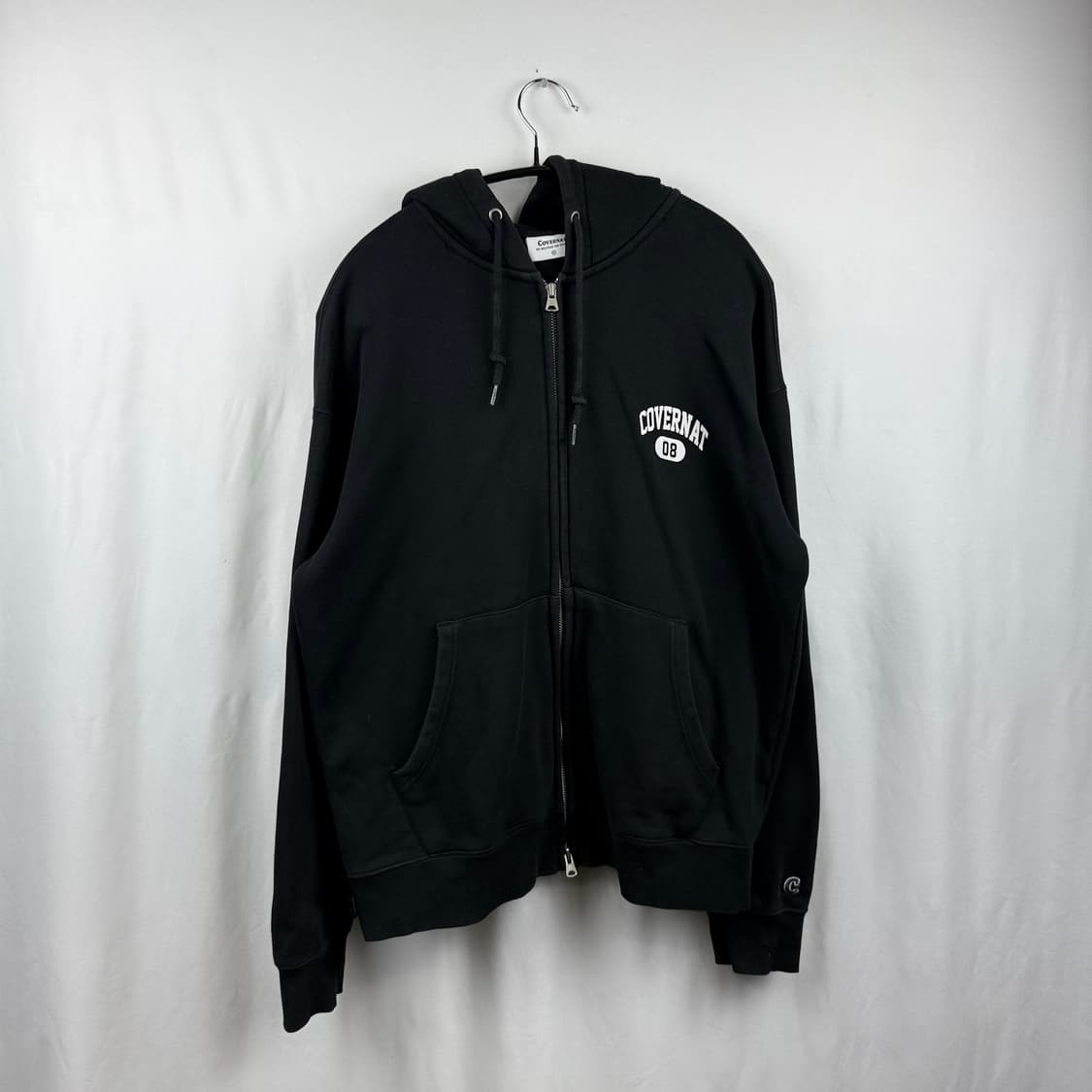 (S) 커버낫 로고 후드집업 블랙 상품이미지2