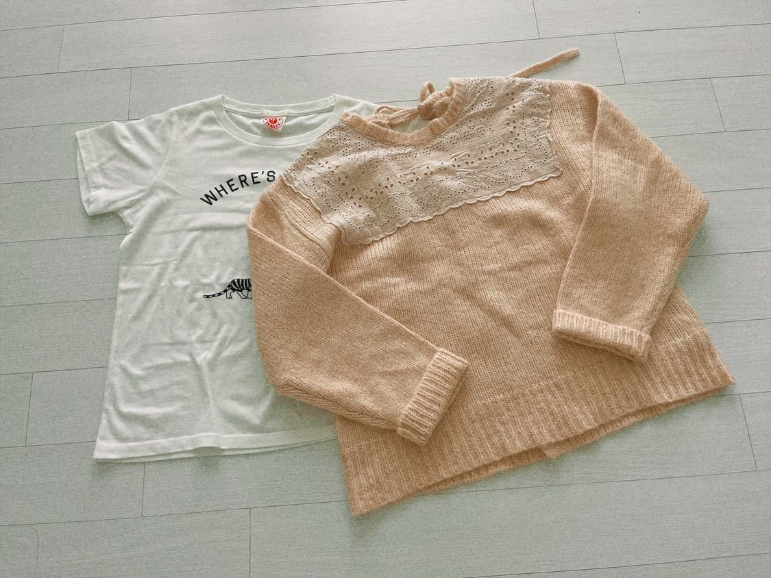 니트 티셔츠세트 상품이미지1