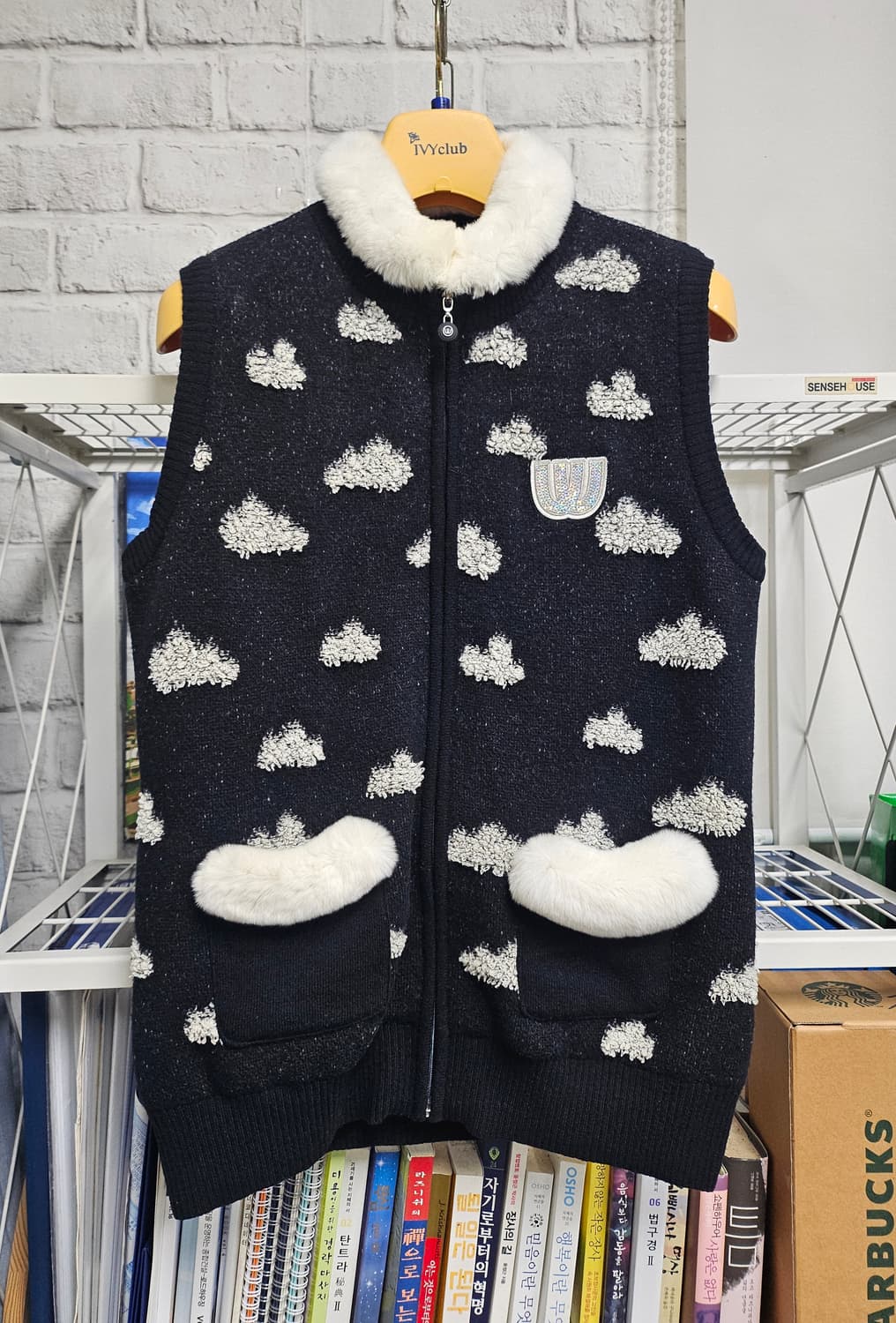 엠유스포츠 여성골프니트 55 겨울 울 풀집업 골프조끼 WL89 상품이미지2