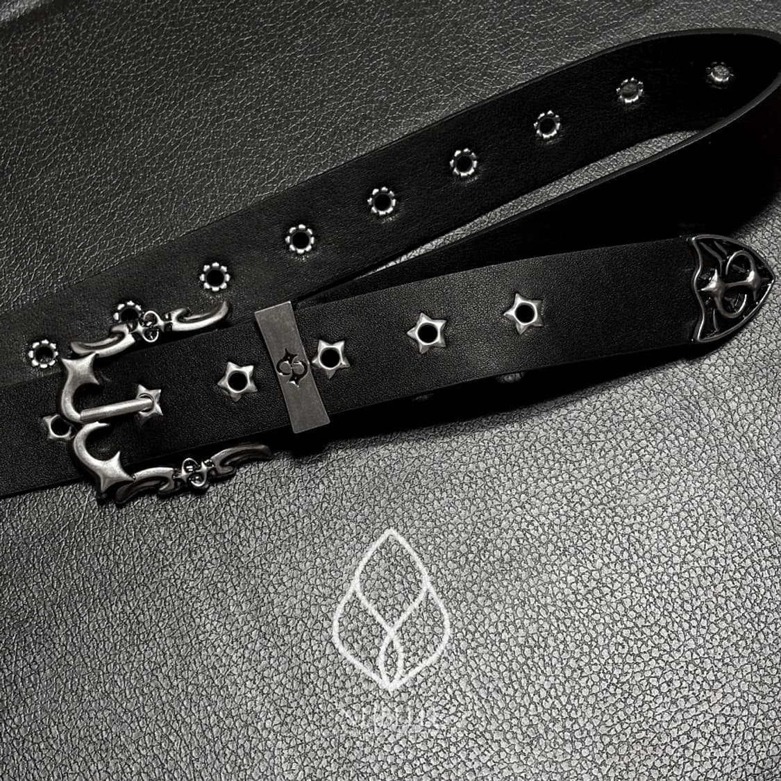 🌗 Chrome buckle belt / 크롬 버클 스터드 웨스턴 벨트 상품이미지7