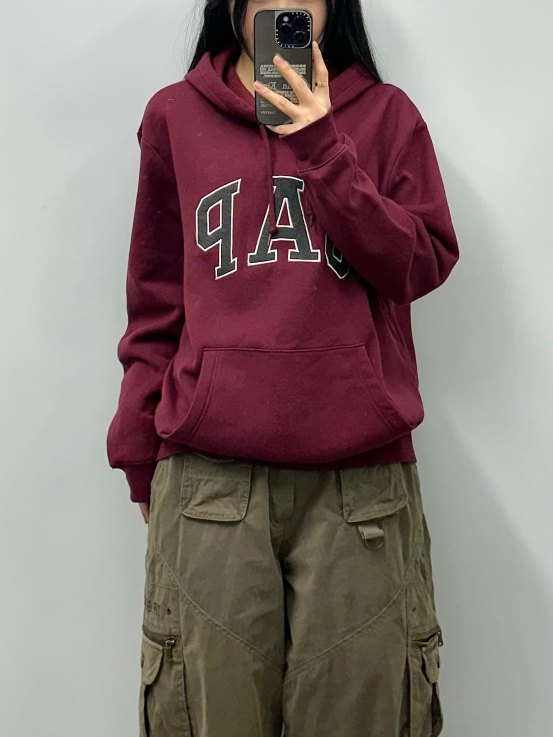 Gap 갭 버건디 후드티 상품이미지1