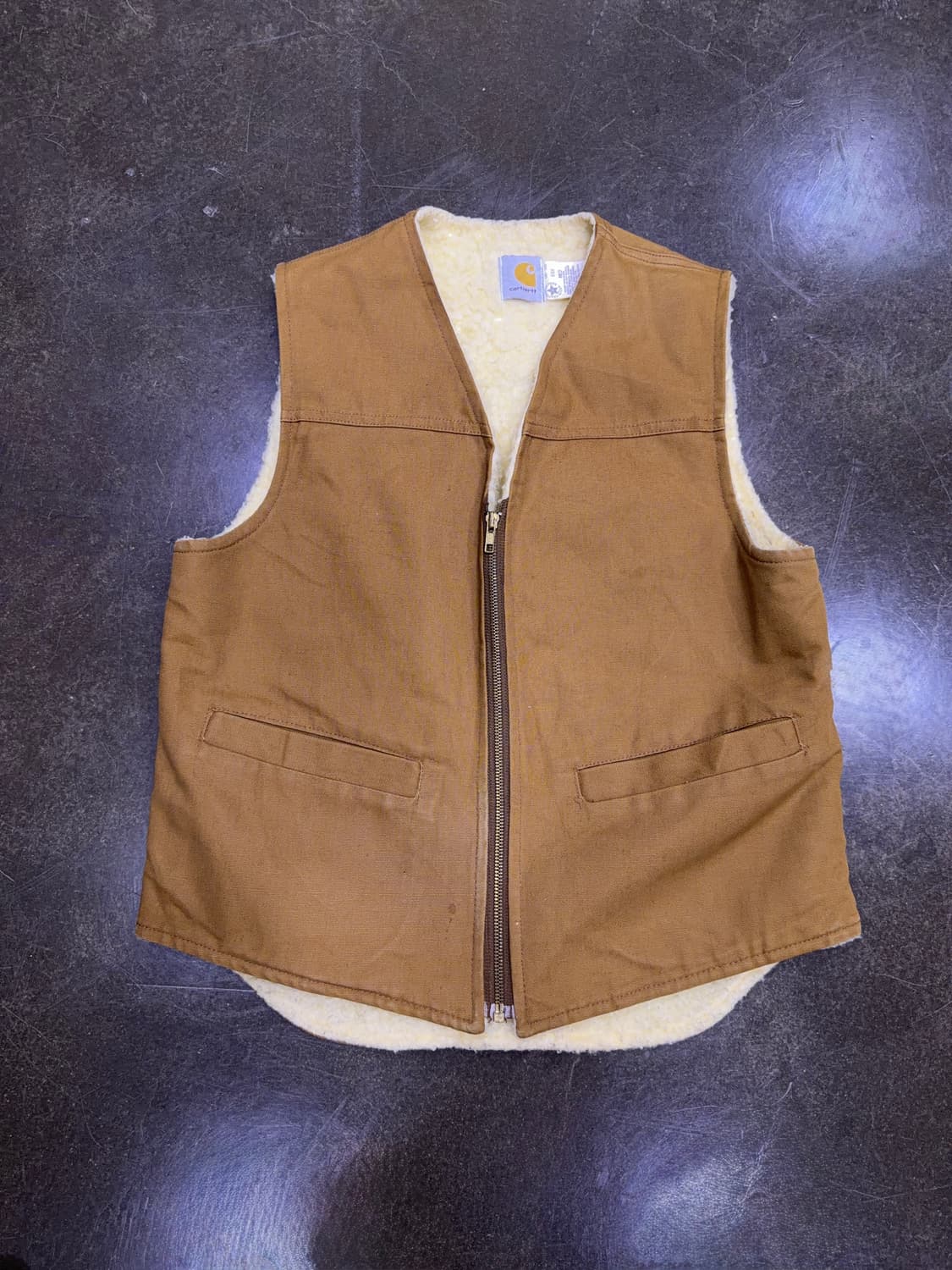 칼하트 쉐르파 덕 캔버스 조끼 베스트 M 상품이미지1