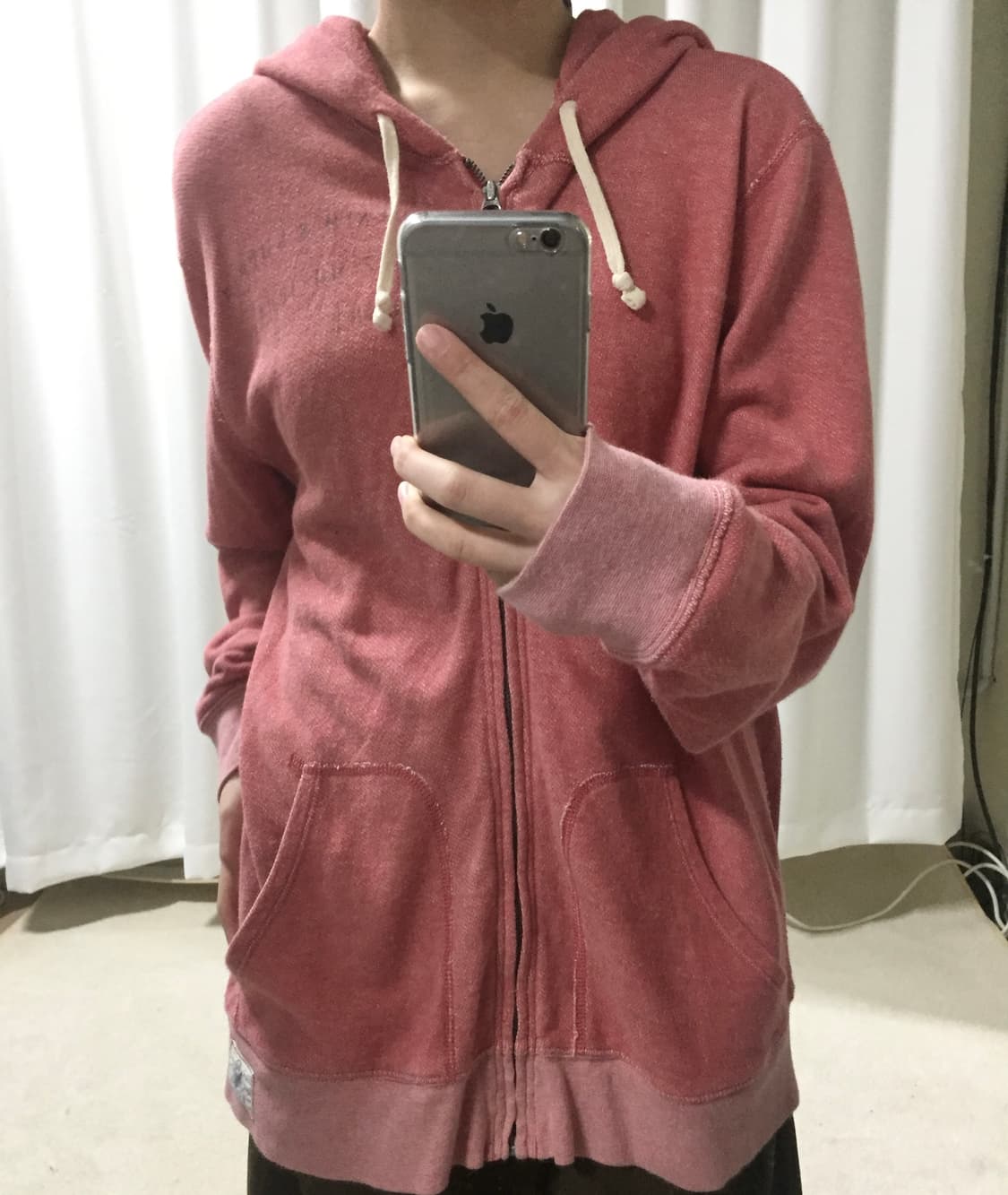 폴로 데님앤서플라이 랄프로렌 핑크 레드 후드집업 상품이미지1