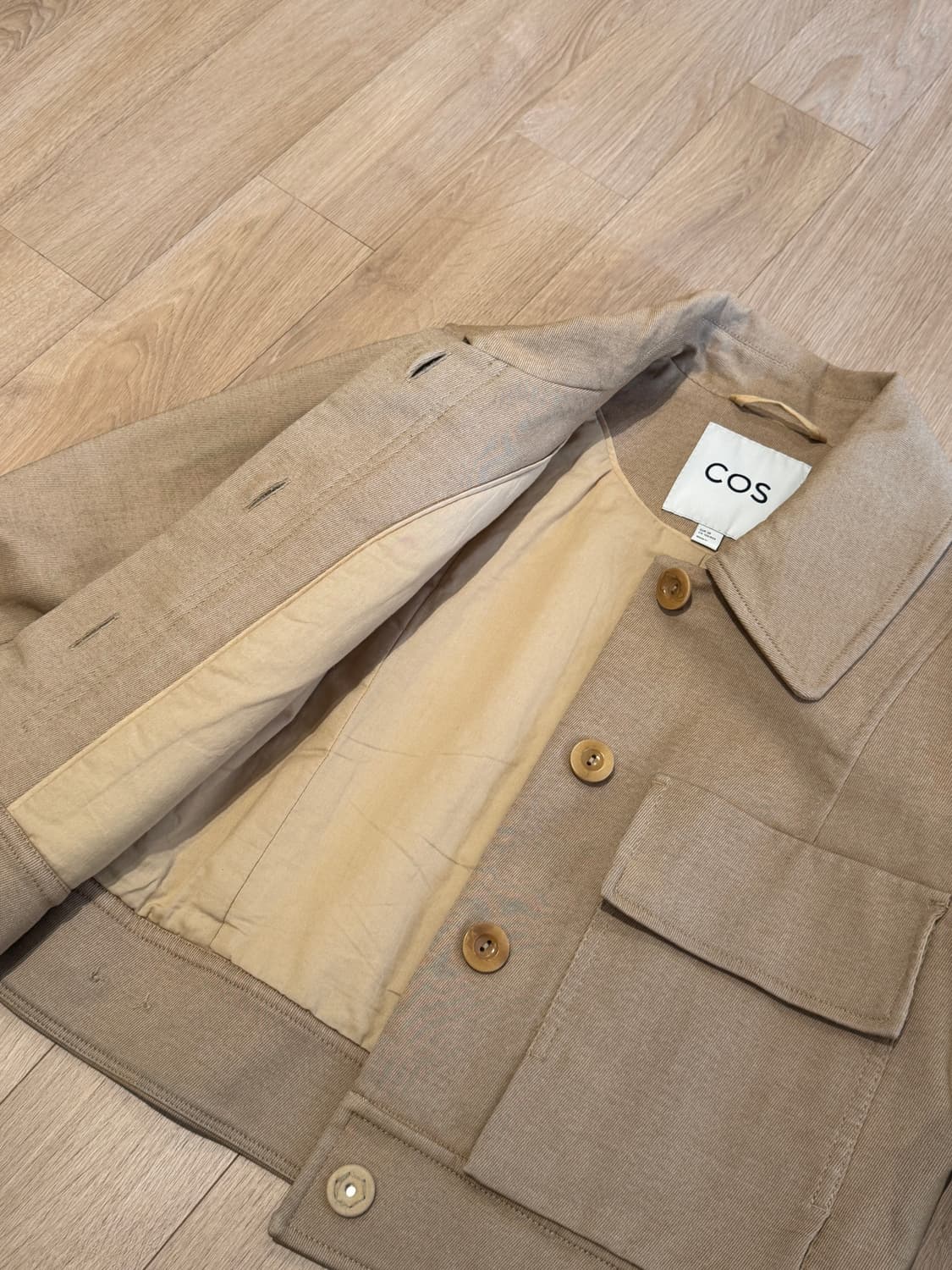 COS 베이지컬러 코튼 자켓 EUR 36 상품이미지6