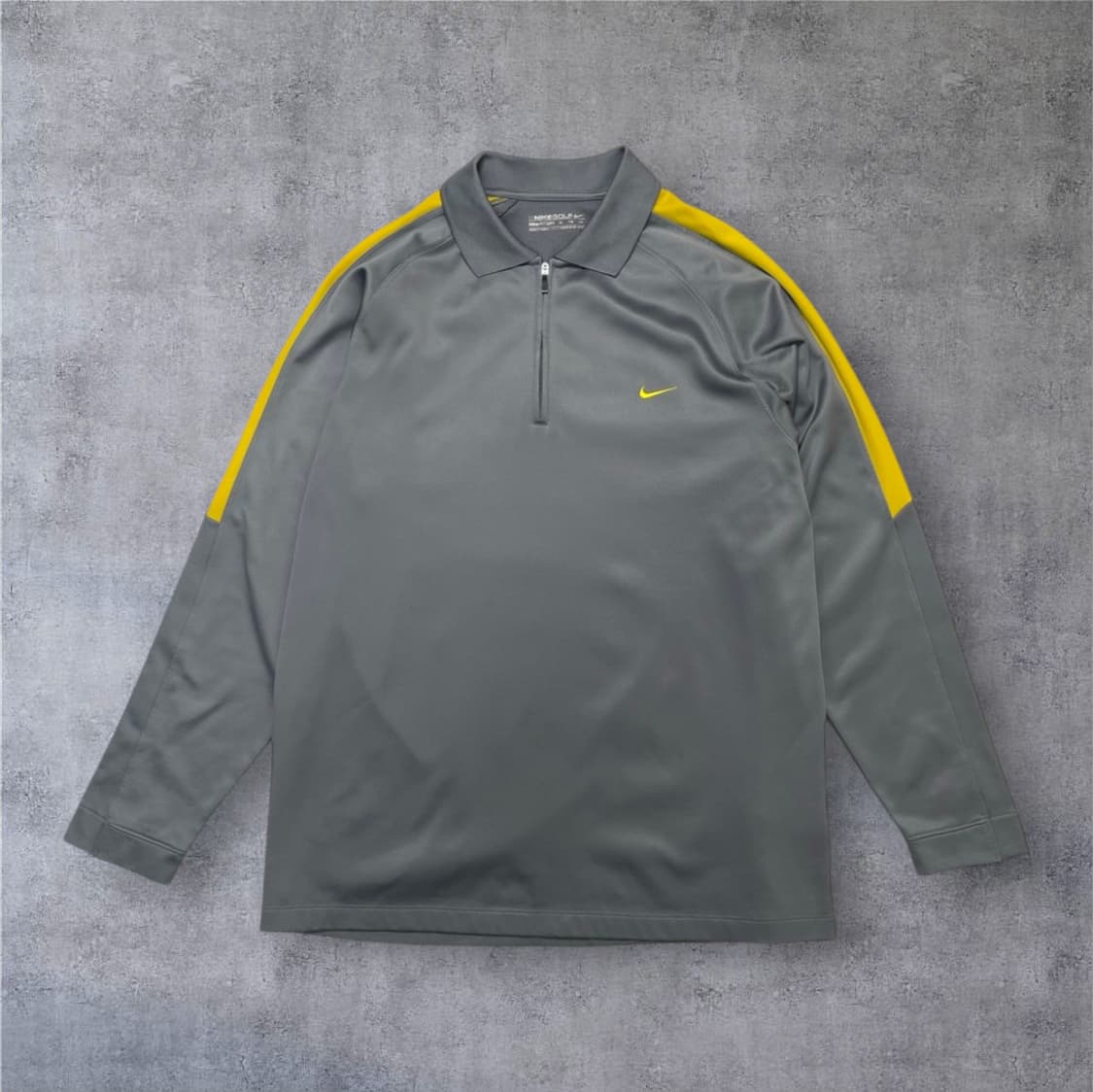 나이키 골프 Nike 그레이 옐로우 드라이핏 하프집업 반집업 XL 상품이미지1