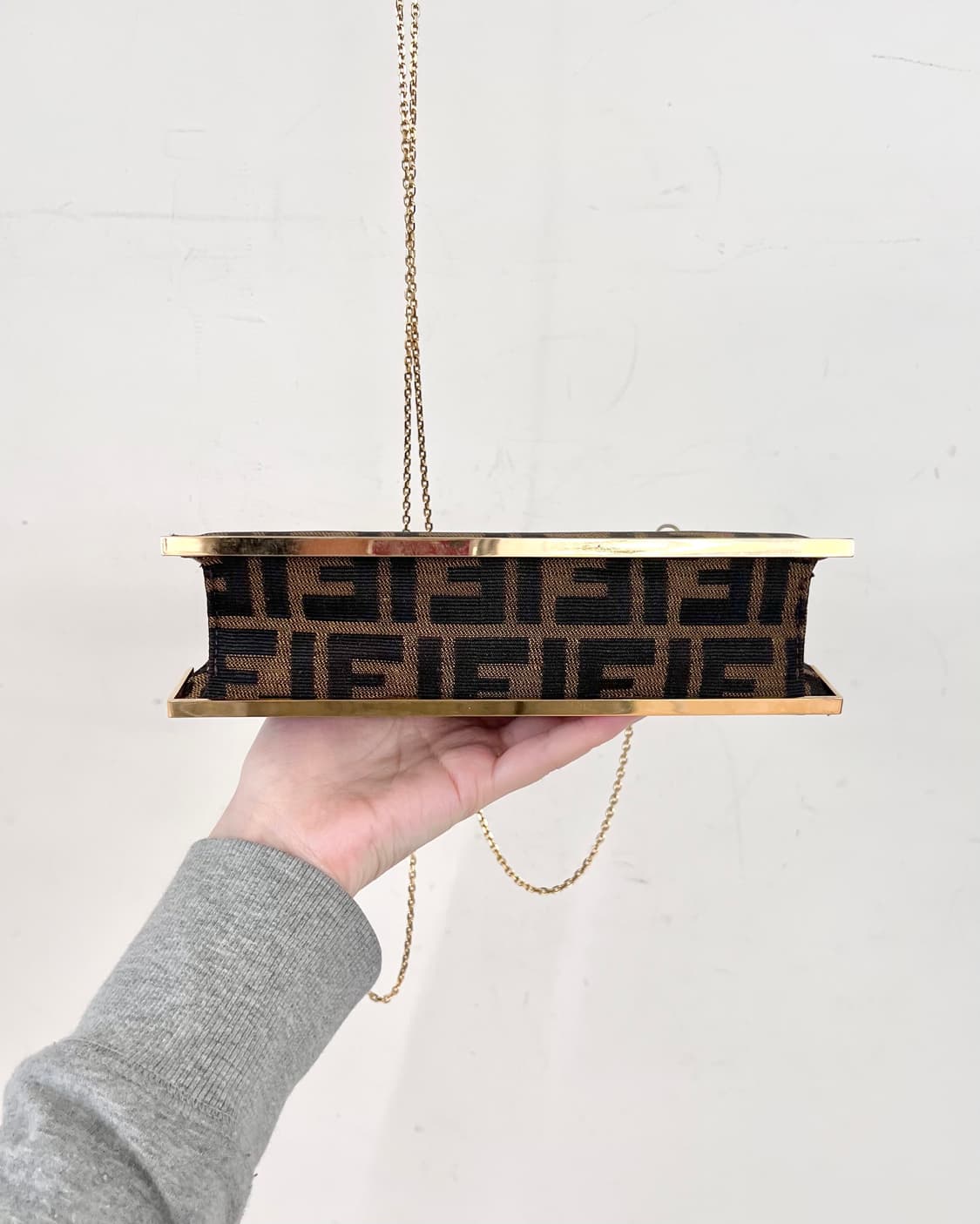 펜디 브라운 주카패턴 체인 크로스백 상품이미지6