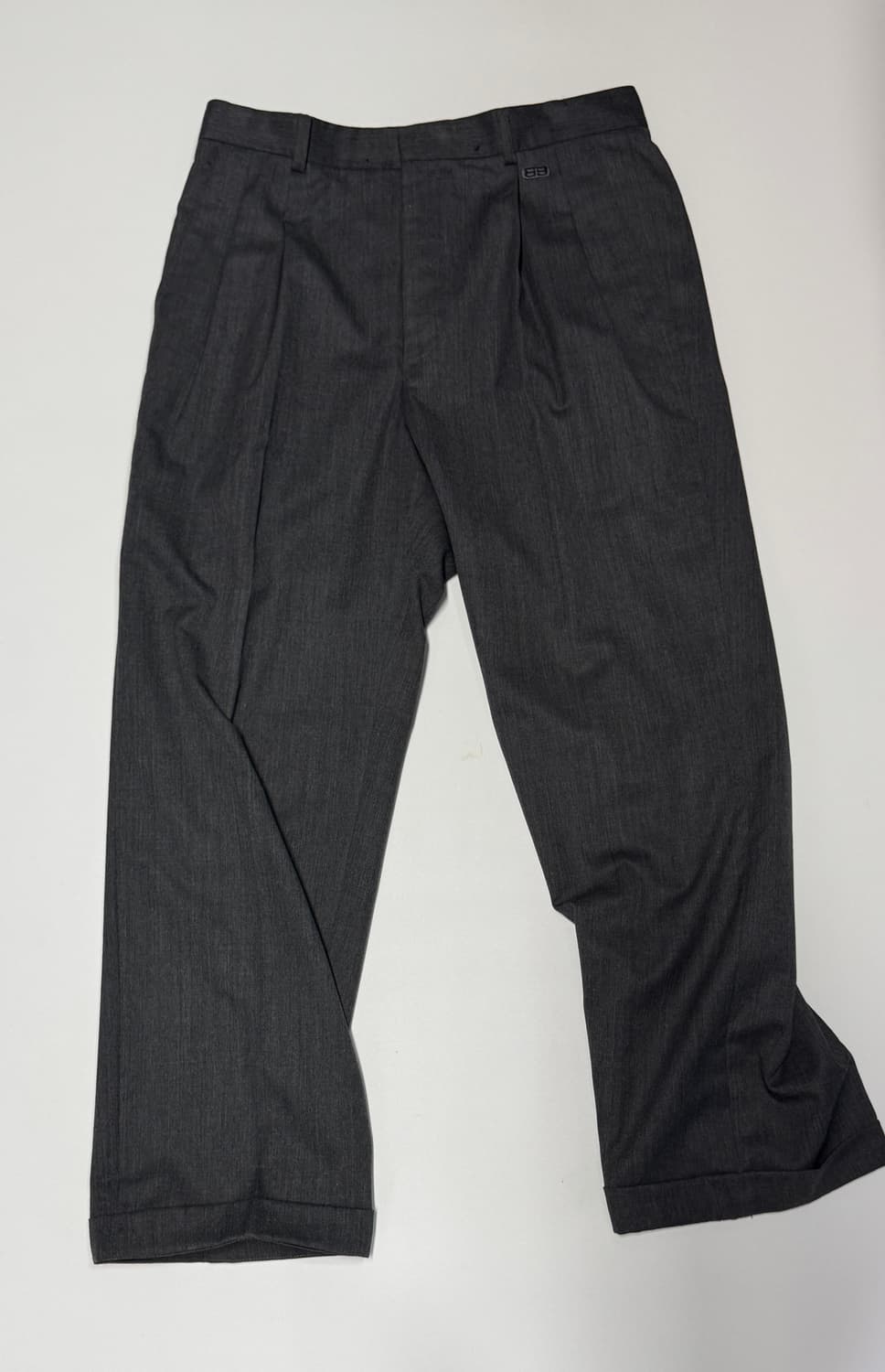 정품!! 발렌시아가 그레이 울 슬랙스 상품이미지1