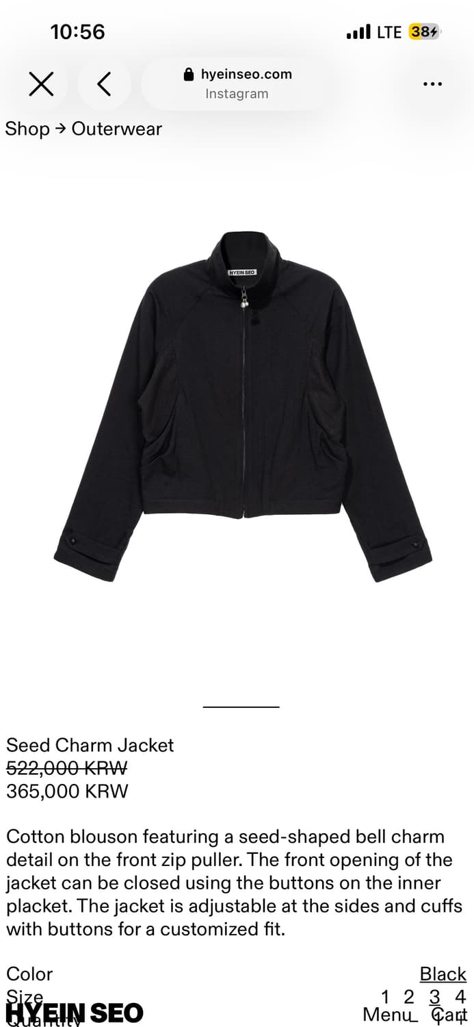 혜인서 Seed Charm Jacket 3size 상품이미지1